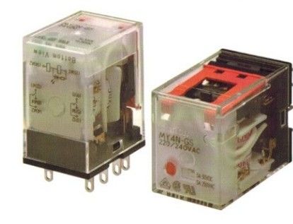 Single Contact Miniature Power Relay with Built-in CR Circuit 4-Pole Plug-in Terminals and Coil Surge Absorption