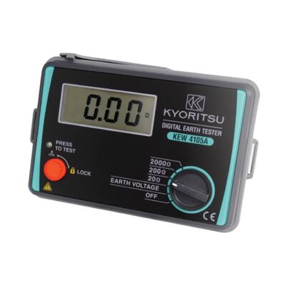 Kyoritsu 4105A-H Digital Ground Resistance Tester with 0 - 200 Volts Range and 0 Ω ~ 2000 Ω Measurement