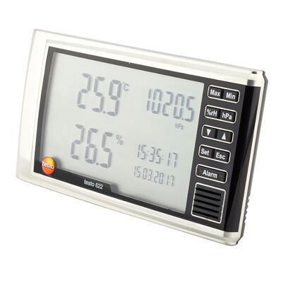 Testo 622 Thermohygrometer and Barometer with Air Temperature Pressure RH Measurement Alarm Alerts and Table Wall Mount