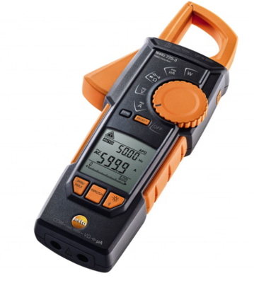 Testo 770-3 RMS Clamp Meter with Retractable Clamp Arm Auto AC/DC and Large Two-line Display