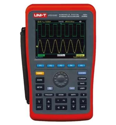 UNI-T UTD1202C Handheld Digital Storage Oscilloscope with 200MHz Bandwidth Dual-Channel Portable Waveform Generator and Multimeter