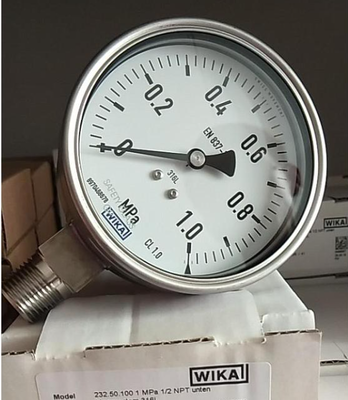 wika Bourdon Tube Pressure Gauges Models 233.53, 232.53 Stainless Steel Series
